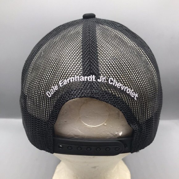 Chevrolet Bowtie Logo Hat Black & White Adjustable Ball Cap Dale Earnhardt Jr. - Picture 3 of 6